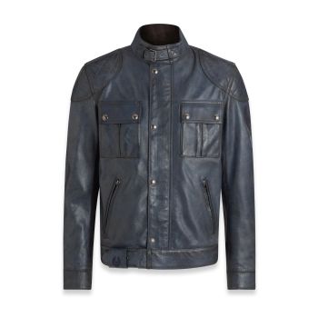 Brooklands Leather Jacket Insignia Blue - Belstaff