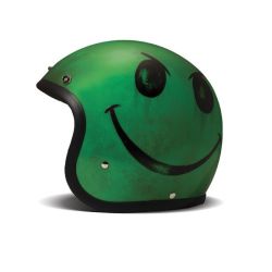 Casco Jet Handmade Vintage Smile Acid Green - DMD