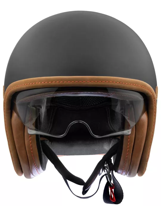 Vintage Platinum U9 Bm Couture Orange Open Face Helmet - Premier