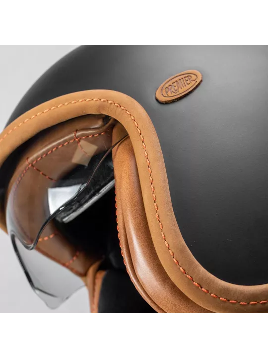 Capacete Vintage Platinum U9 Bm Couture Laranja - Premier