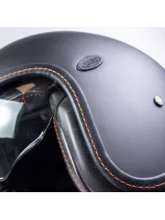 Capacete Vintage U9 Bm Preto Couture Laranja - Premier