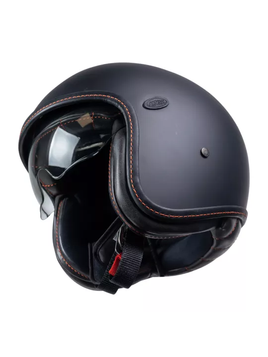 Casco Vintage U9 Bm Cuciture arancioni nere - Premier