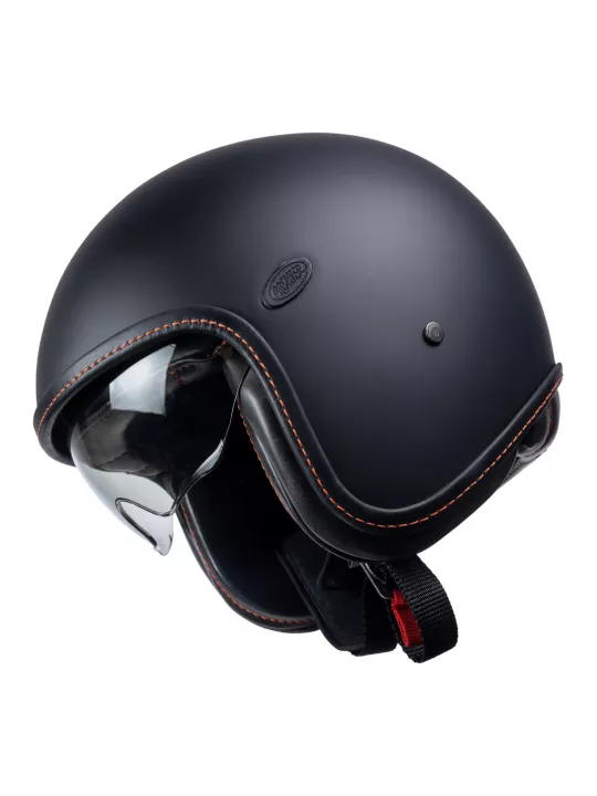 Casco Vintage U9 Bm Cuciture arancioni nere - Premier