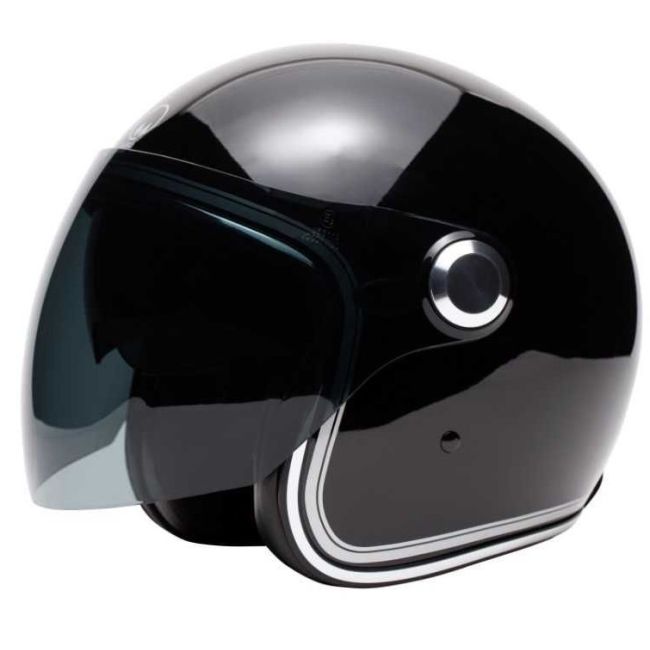 Boreal Gloss Black Open Face Helmet - Marko