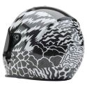 Casque Eliminator Carbon - Deathspray Gloss Black/White/Black- Bell