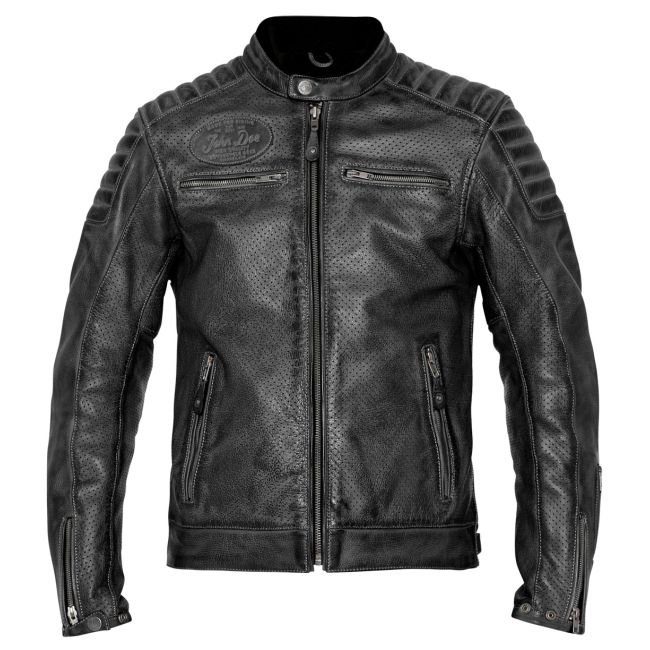 Jacket Leather Storm Black - John Doe