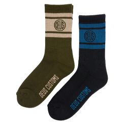 Calzini Vintage Con Motivo Moto – Unisex – Grigio – Taglia 6-11 UK – The Tie Studio