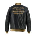 Blouson Collegian Cuir Rag - Helstons x Von Dutch