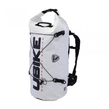 Wasserdichte Tasche Weiß Cylinder Bag 50L Ubike