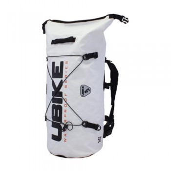Cylinder Bag 30L Waterproof White - Ubike