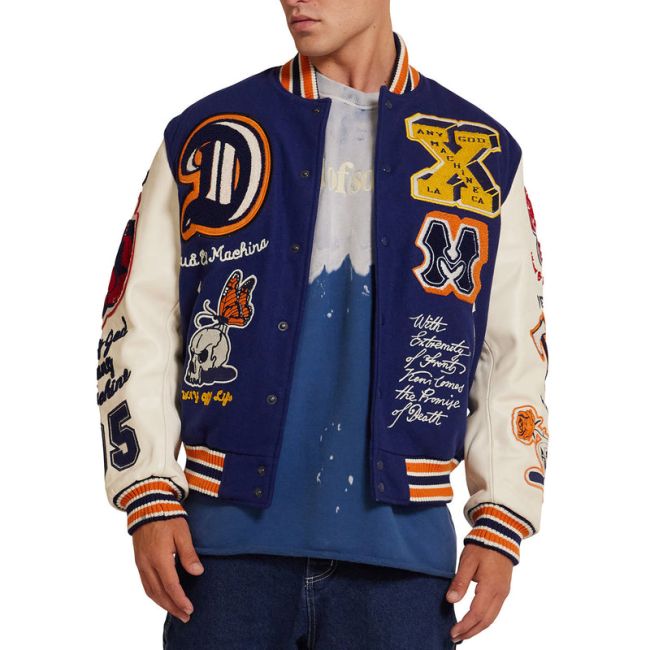 Veste Moto Vintage Amanita Varsity Jacket Deus Ex Machina