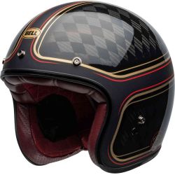 Casque Moto Jet Vintage Custom 500 Carbon Rsd Checkmate - Bell