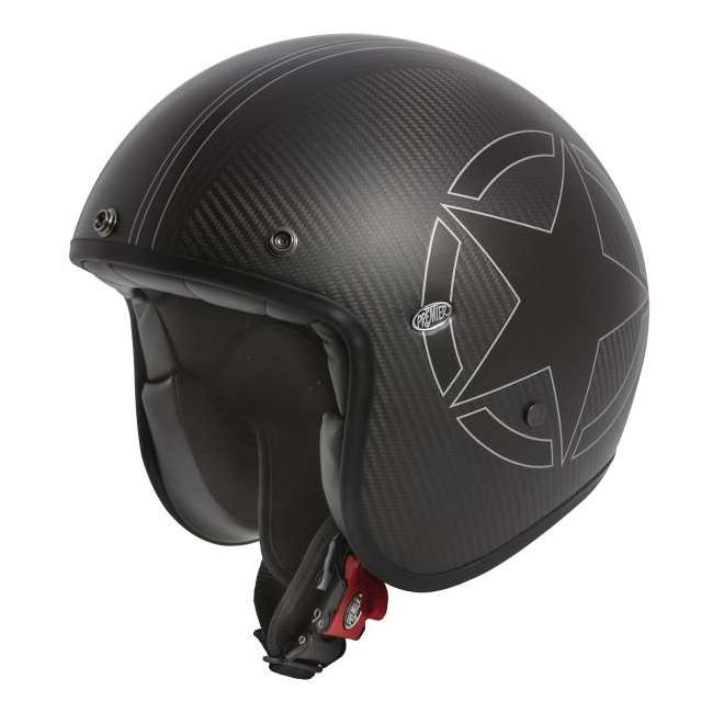 MOTOCICLETA casco jet PEQUEÑA ESTRELLA DE CARBONO BM - PRIMERA
