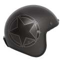 MOTOCICLETA casco jet PEQUEÑA ESTRELLA DE CARBONO BM - PRIMERA