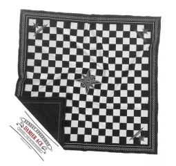 Sciarpa Domenica Speedshop ACE a scacchi bianco e nero