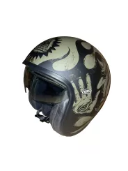 Casque Moto Jet Vintage Bd Military Green Bm - Premier