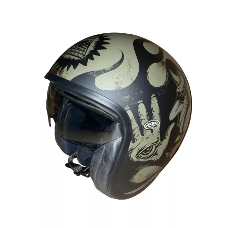 Vintage Jet Motorradhelm Bd Militärgrün Bm - Premier