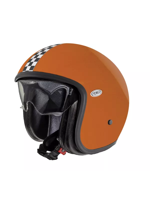 Vintage Ck Orange Open Face Helmet - Premier