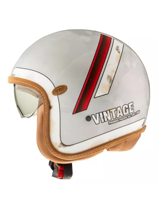 Casco Vintage Jet Platino Drd08Bm - Premier