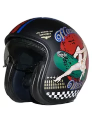 Vintage Pinup 9 Bm Open Face Helmet - Premier