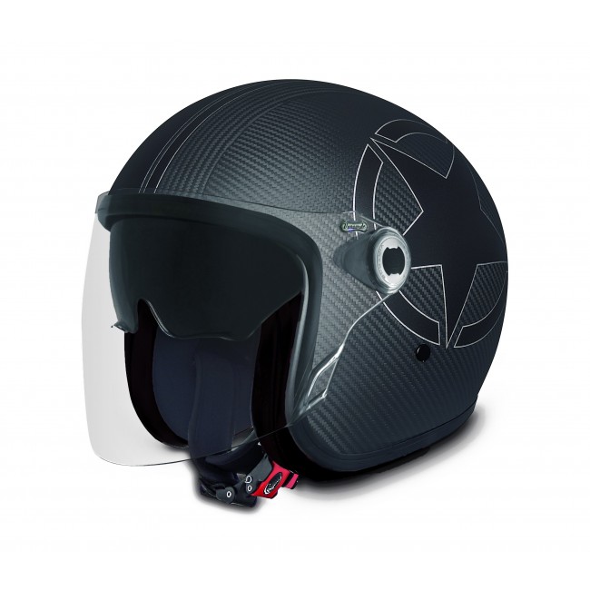 Vangarde Carbon Black Star Open Face Helmet - Premier