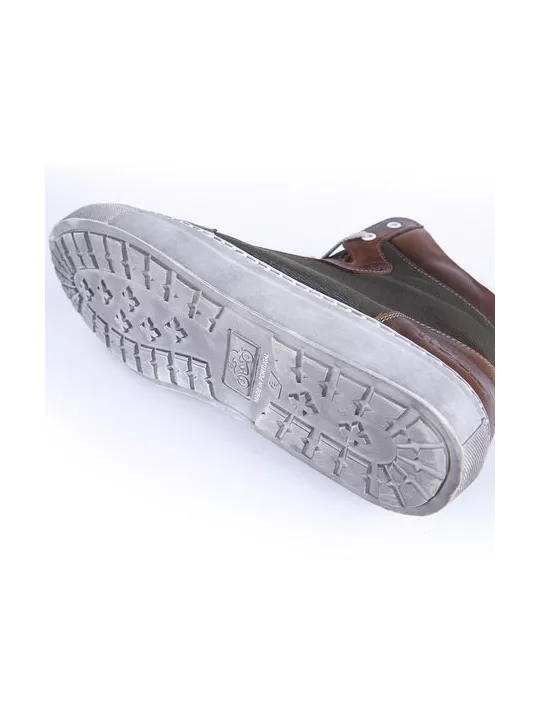 Sneaker Frau Maya Leinwand Armalith-Leder - Helstons
