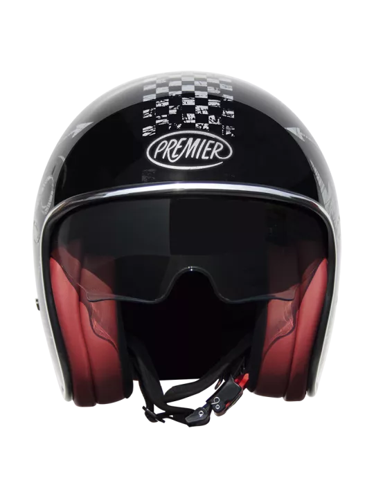Nx Open Face Helmet Silver Chromed - Premier