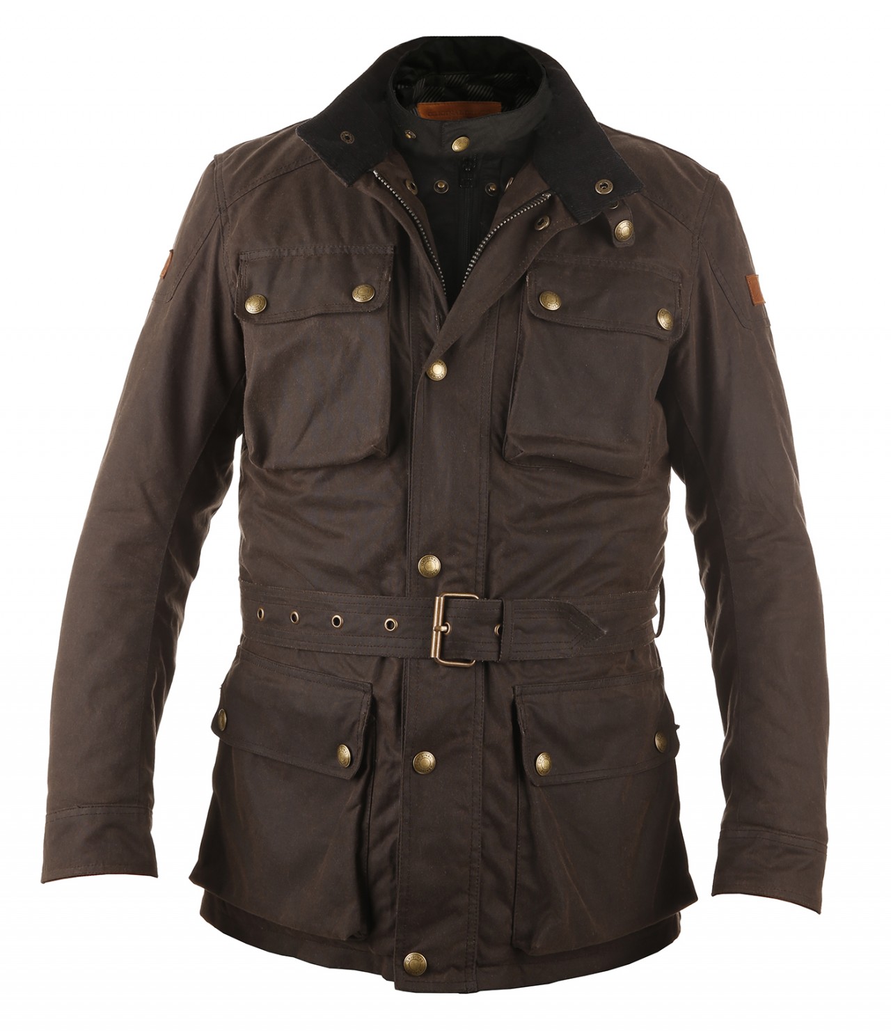 Veste Moto Homme Hiver RIDEIRON - Protection CE Niveau 2, Doublure Amovible - Style Vintage Décontracté Noir